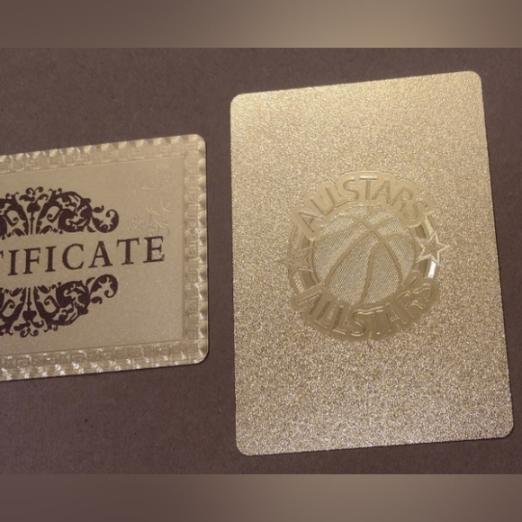 SHAQUILLE O'NEAL 24K GOLD COATED VINTAGE LAKERS ALL-STARS BASKETBALL CARD & COA! - Picture 9 of 14